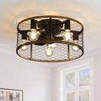 Ventilateur de plafond silencieux cage avec LED et télécommande – 51 cm - Ventileo Design