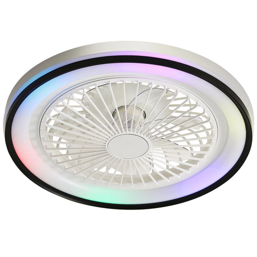 Ventilateur de plafond silencieux compact avec LED et télécommande – 48 cm - Ventileo Design