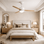 Ventilateur de plafond silencieux design avec LED et télécommande – 117 cm - Ventileo Design