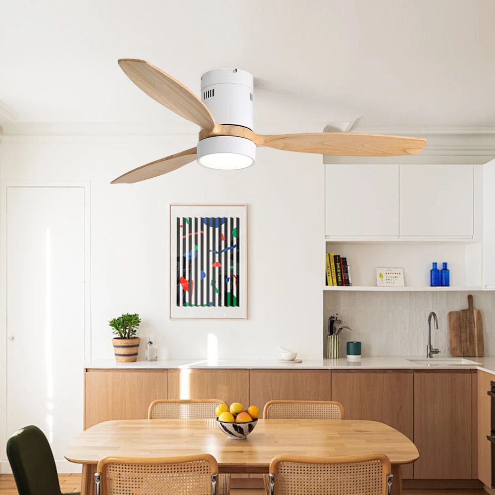 Ventilateur de plafond silencieux design avec LED et télécommande – 132 cm - Ventileo Design