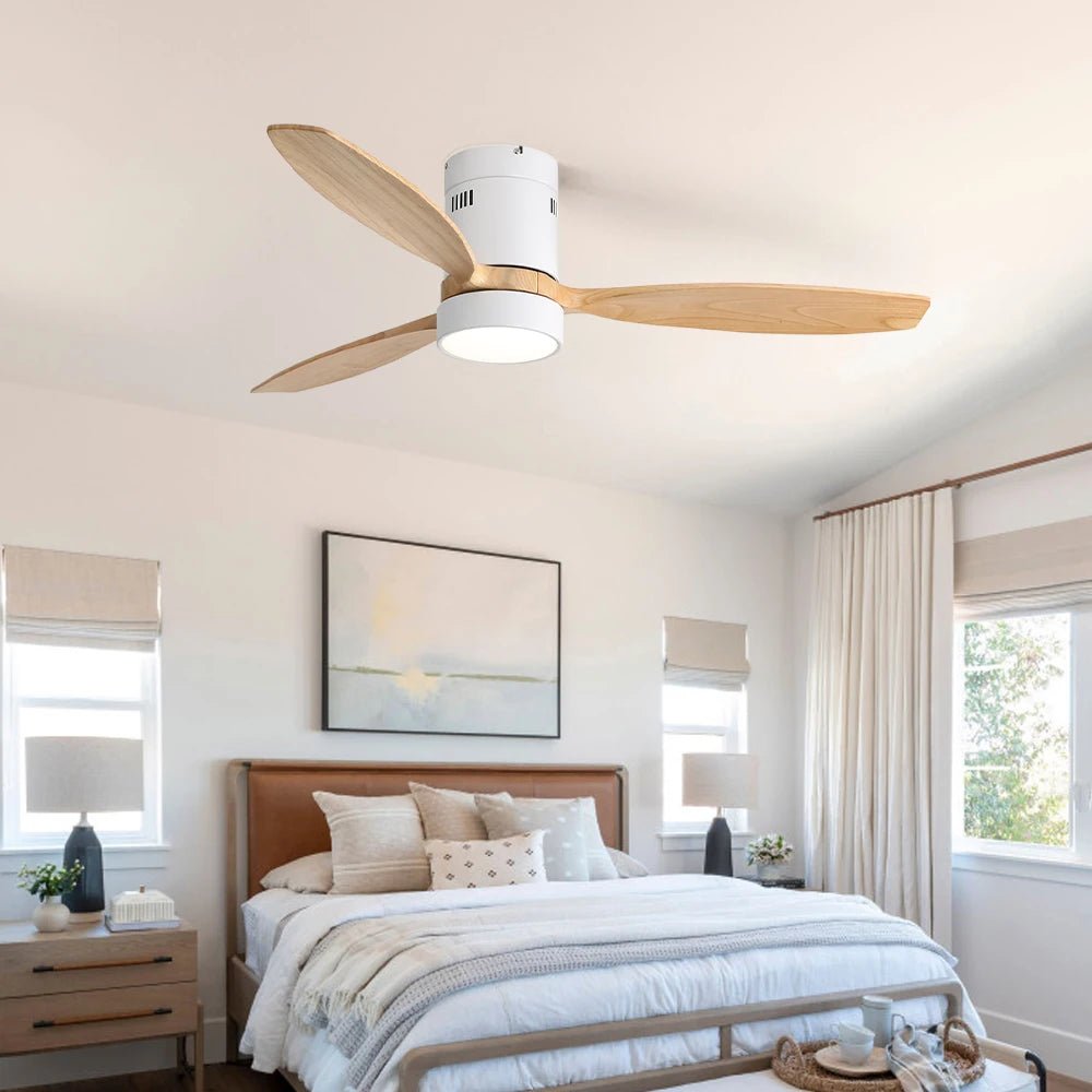 Ventilateur de plafond silencieux design avec LED et télécommande – 132 cm - Ventileo Design