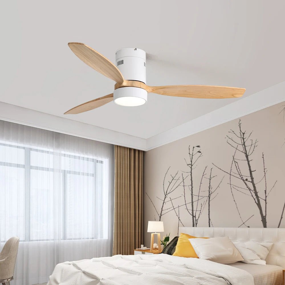 Ventilateur de plafond silencieux design avec LED et télécommande – 132 cm - Ventileo Design