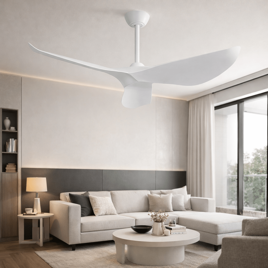 Ventilateur de plafond silencieux design avec LED et télécommande – 97 cm - Ventileo Design