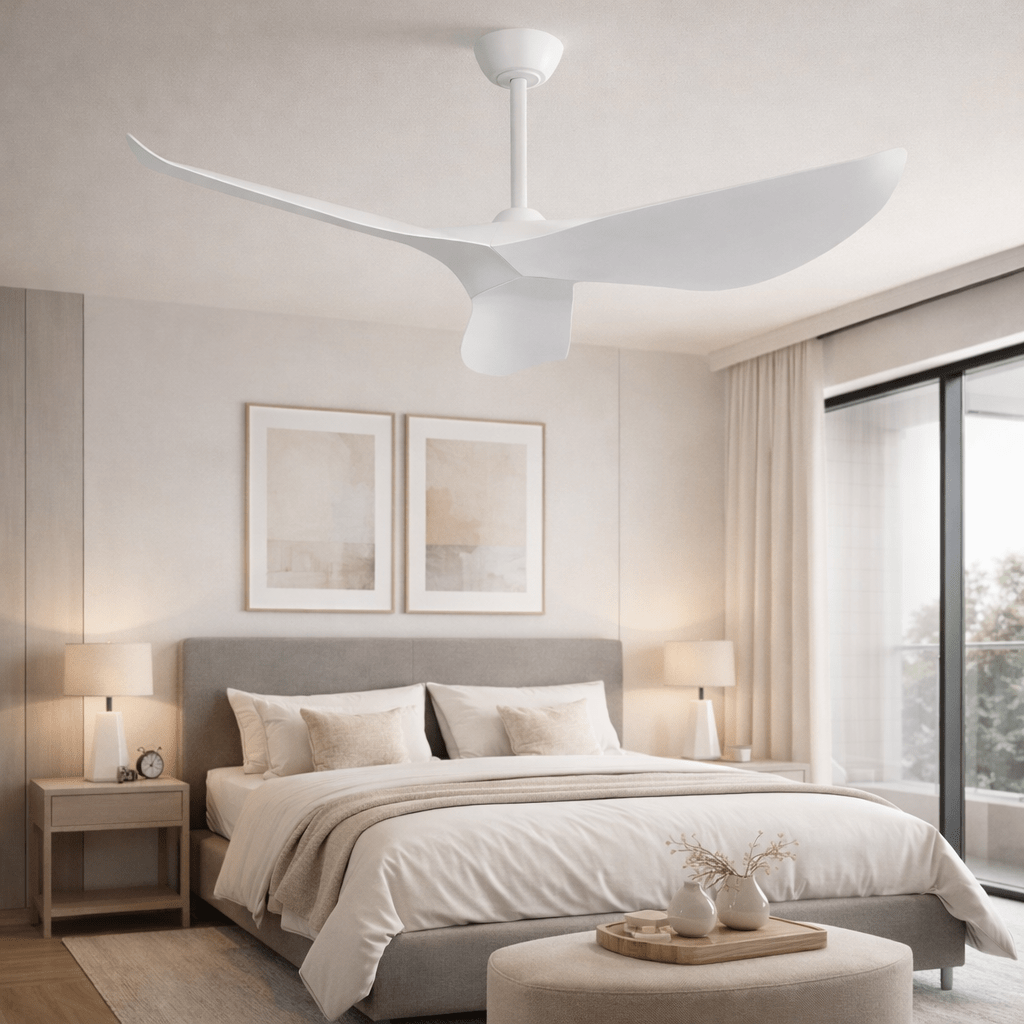 Ventilateur de plafond silencieux design avec LED et télécommande – 97 cm - Ventileo Design