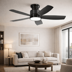 Ventilateur de plafond silencieux moderne avec LED et télécommande – 107 cm - Ventileo Design