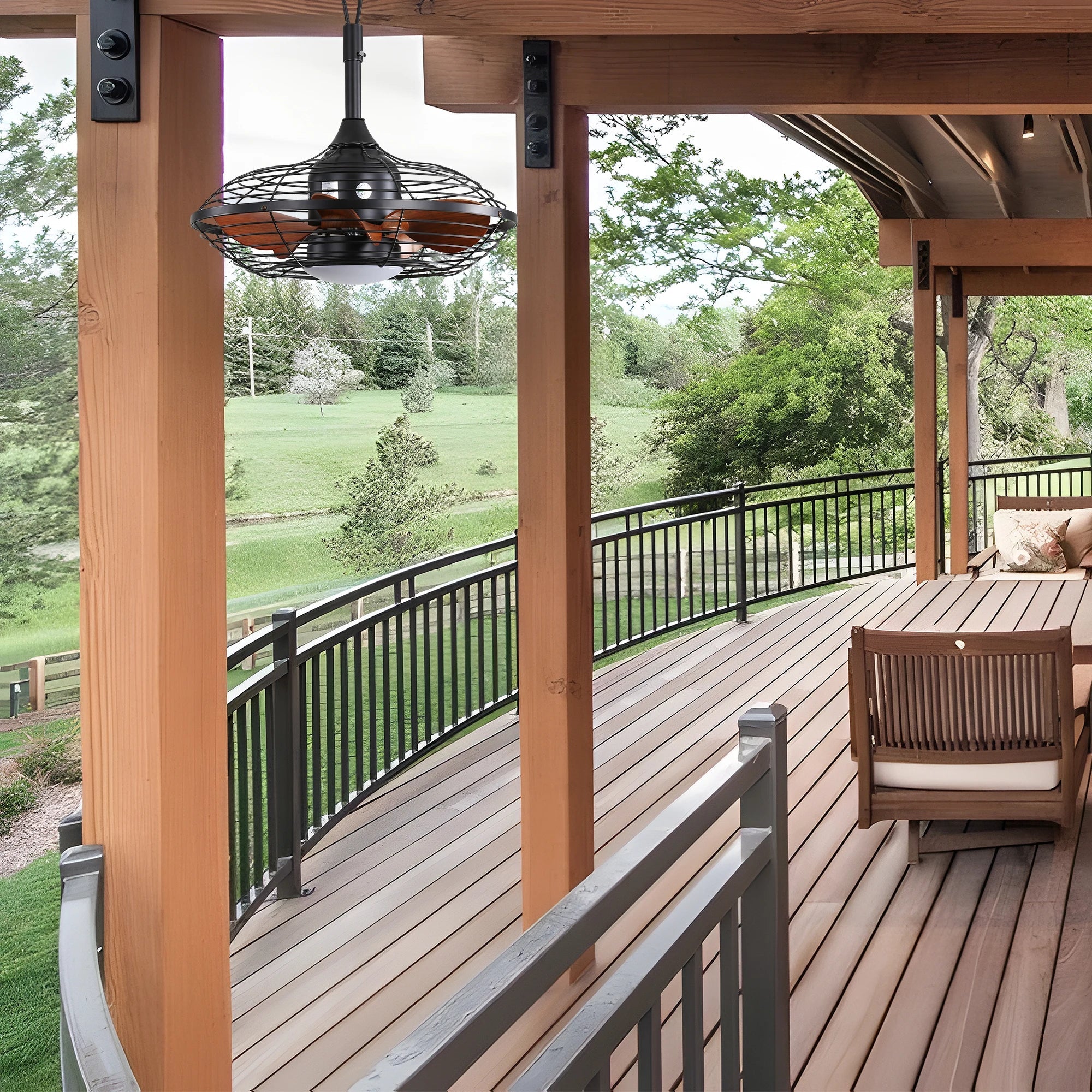 Ventilateur de plafond silencieux moderne avec LED et télécommande – 51 cm - Ventileo Design