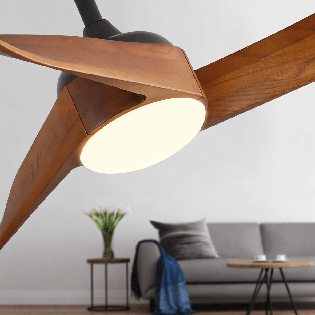 Ventilateur de plafond silencieux nordique avec LED et télécommande – 132 cm - Ventileo Design